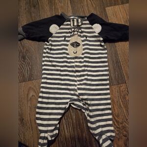 Gerber Black and White Striped One Piece
